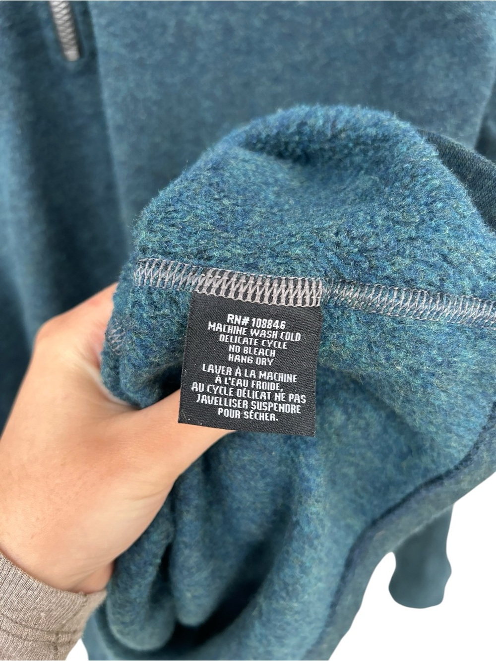 KUHL Men's Quarter-Zip Fleece Pullover Sweatshirt - Dark Teal - Size XL - Hiking - Picture 10 of 10